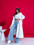 "LOTUS 13" leather imitation trench - WHITE